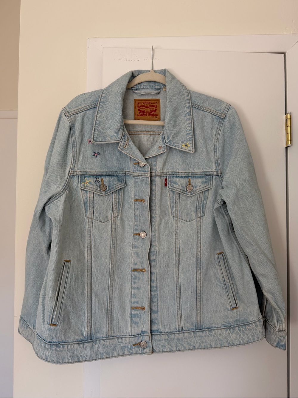 Levi's Light Blue Embroidered Denim Jacket